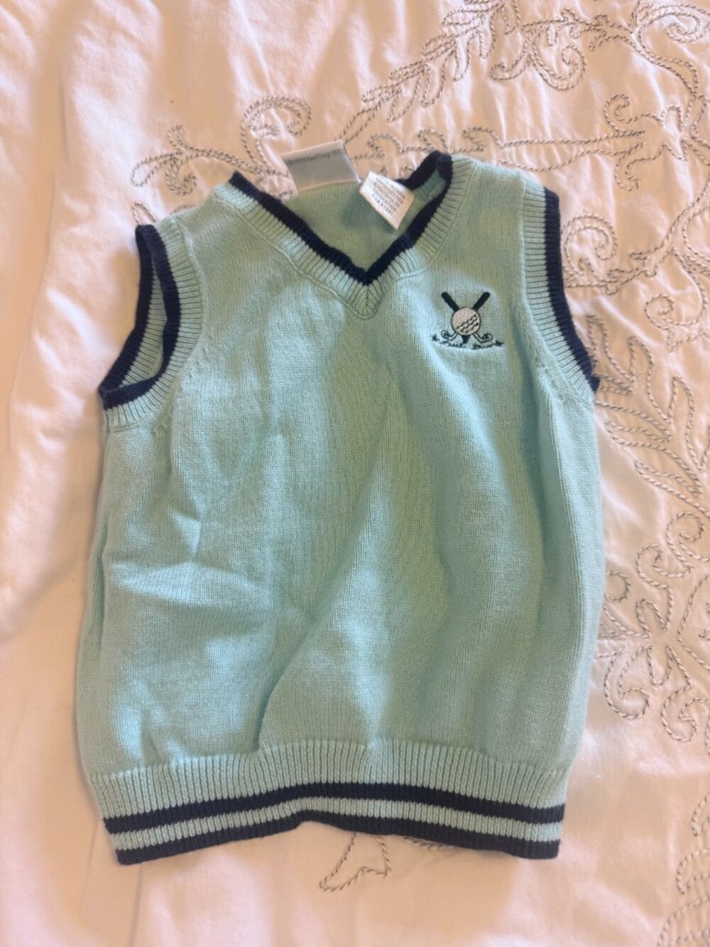 Koala Baby‎ Boys Golf Themed Sweater Vest Green Size 12 Months